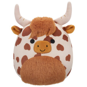 Original Squishmallows 7.5' Soft Toy - Alonzo the Brown and White Cow
