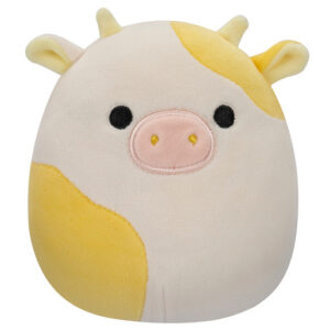Original Squishmallows 7.5' Soft Toy - Bodie the Yellow and White Cow