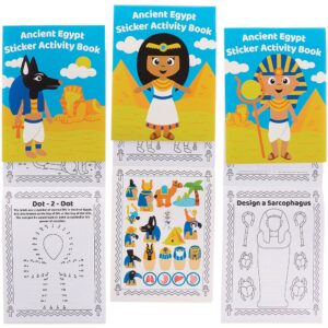 Ancient Egypt Sticker Activity Books (Pack of 8) Creative Play Toys