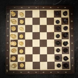 BHB Folding Chess Set - Inlaid Wenge/Maple - Medium  - can be Engraved or Personalised