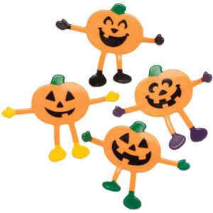 Bendy Pumpkins (Pack of 4) Halloween Toys