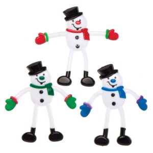 Bendy Snowmen (Pack of 4) Christmas Toys