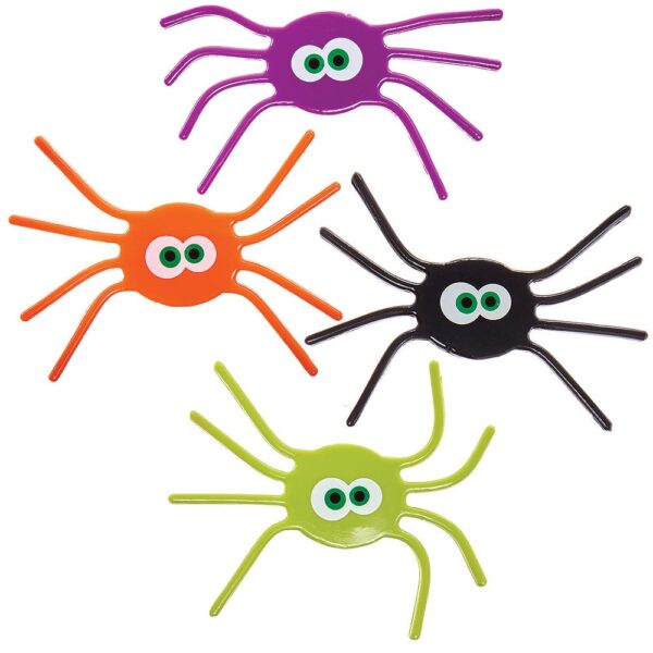 Bendy Spiders (Pack of 4) Halloween Toys