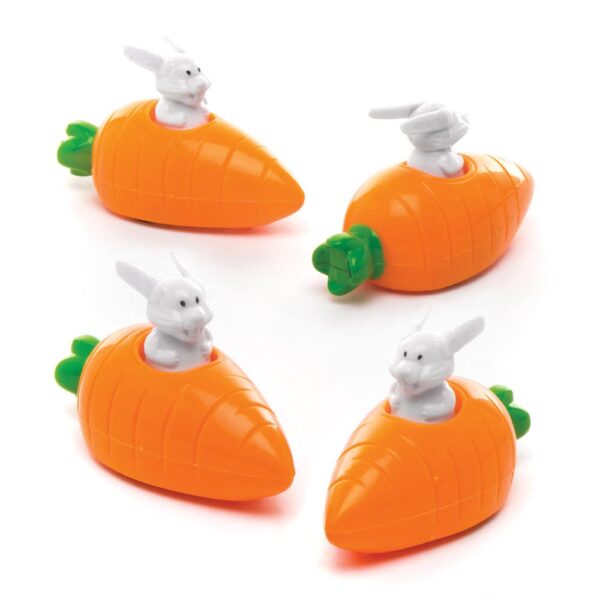 Bunny & Carrot Pull Back Racers (Pack of 4) Easter Toys