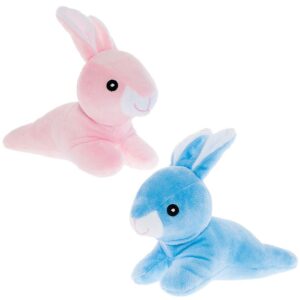 Bunny Soft Toys (Pack of 2) Easter Toys 2 assorted colours - Pink & Blue