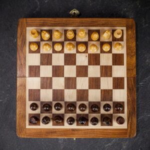 Chopra Magnetic Folding Chess Set - Travel  - can be Engraved or Personalised