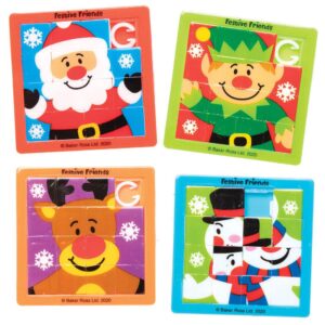 Christmas Chums Sliding Puzzles (Pack of 8) Christmas Toys