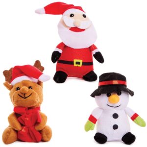 Christmas Cuddly Plush Toys (Pack of 3) Christmas Toys
