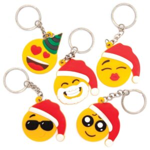 Christmas Funny Face Keyrings (Pack of 6) Christmas Crafts