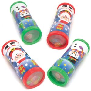 Christmas Kaleidoscopes (Pack of 4) Christmas Toys 2 colours - Red & Green