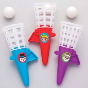 Christmas Pop 'n' Catch Games (Pack of 6) Christmas Toys 3 assorted colours