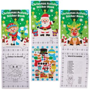 Christmas Sticker Activity Books (Pack of 8) Christmas Craft Supplies