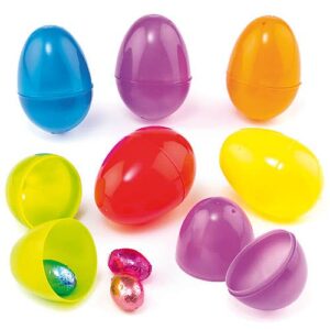 Coloured Plastic Eggs (Pack of 24) Easter Toys Assorted colours