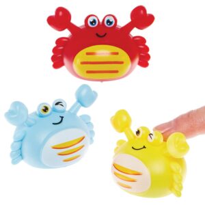 Crab Pull Back Racers (Pack of 6) Pocket Money Toys 3 assorted colours - Red