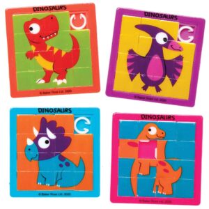 Dinosaur Sliding Puzzles (Pack of 6) Creative Play Toys 6 assorted colours - Red