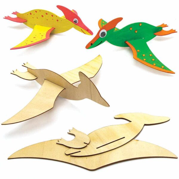 Dinosaur Wooden Glider Kits (Pack of 8) Wood Craft Kits For Kids