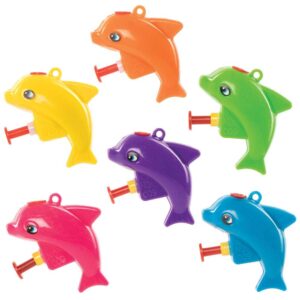 Dolphin Mini Water Pistols (Pack of 6) Toys