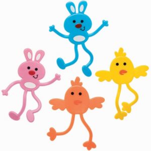 Easter Bendies (Pack of 4) Easter Toys 4 assorted colours - Pink
