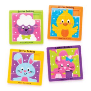 Easter Characters Sliding Puzzle Toys (Pack of 4) Easter Toys 4 assorted colours - Purple
