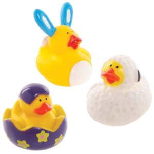 Easter Rubber Ducks (Pack of 6) Easter Toys