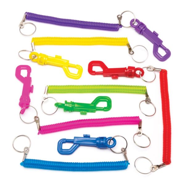 Extendable Belt Clip Keyrings (Pack of 6) Toys