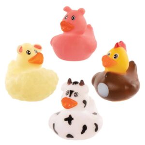 Farm Rubber Ducks (Pack of 8) Toys