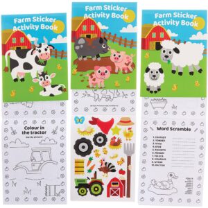 Farm Sticker Activity Books (Pack of 8) Creative Play Toys