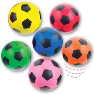 Football High Bounce Bouncy Balls (Pack of 12) Toys