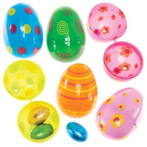 Funky Easter Plastic Eggs (Pack of 12) Easter Toys