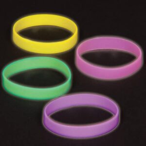Glow in the Dark Wrist Bands (Pack of 10) Halloween Toys