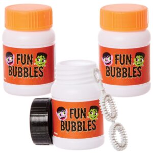 Halloween Blow Bubbles (Pack of 10) Halloween Toys 2 assorted lid colours - Orange & Black