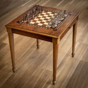 Helena Chess Table (70x80x72cm) - Rosewood  - can be Engraved or Personalised