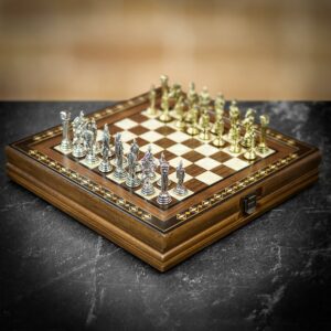 Helena Hero Chess Set 12" - Walnut - Small  - can be Engraved or Personalised