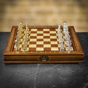 Helena Hero Chess Set 14" - Rosewood  - can be Engraved or Personalised