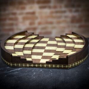 Helena Walnut and Mother of Pearl Arena Chess Board - Large  - can be Engraved or Personalised