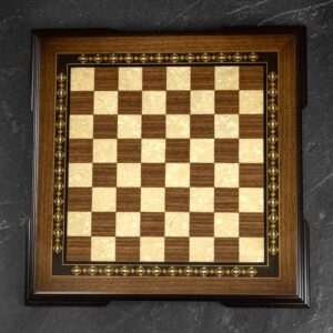 Helena Walnut and Mother of Pearl Chess Board - Medium   - can be Engraved or Personalised