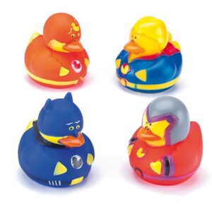 Hero Rubber Ducks (Pack of 6) Toys
