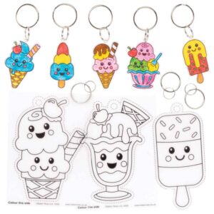 Ice Cream Super Shrink Keyrings (Pack of 8) Craft Kits