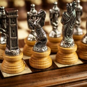Italfama Ancient Rome Chess Pieces - Large  - can be Engraved or Personalised
