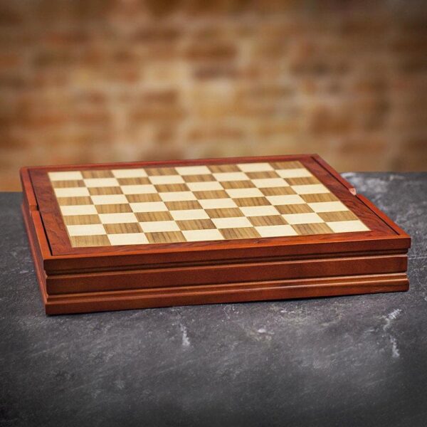 Italfama Wood Chess Board with Storage - Medium  - can be Engraved or Personalised