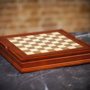Italfama Wood Chess Board with Storage - Small  - can be Engraved or Personalised