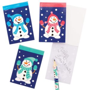 Jolly Snowman Mini Notebooks (Pack of 12) Christmas Toys