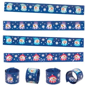 Jolly Snowman Snap-on Bracelets (Pack of 8) Christmas Toys
