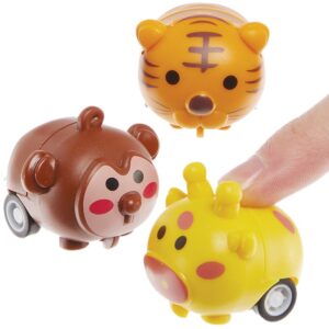 Jungle Animal Pull Back Racers (Pack of 6) Pocket Money Toys