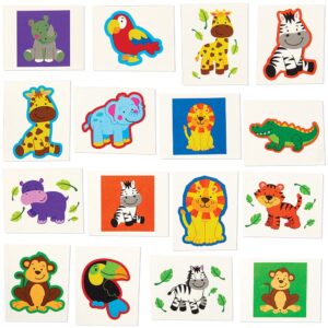 Jungle Chums Temporary Tattoos For Kids (Pack of 80) Small Toys