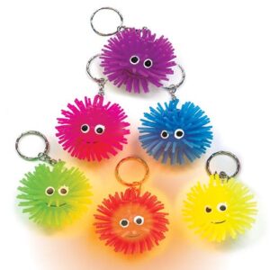 Light-Up Squeezy Hedgehog Keyrings (Pack of 6) Toys