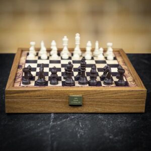 Manopoulos 2 in 1 Chess & Backgammon Set - Travel  - can be Engraved or Personalised  - add a Personalised Brass Plaque