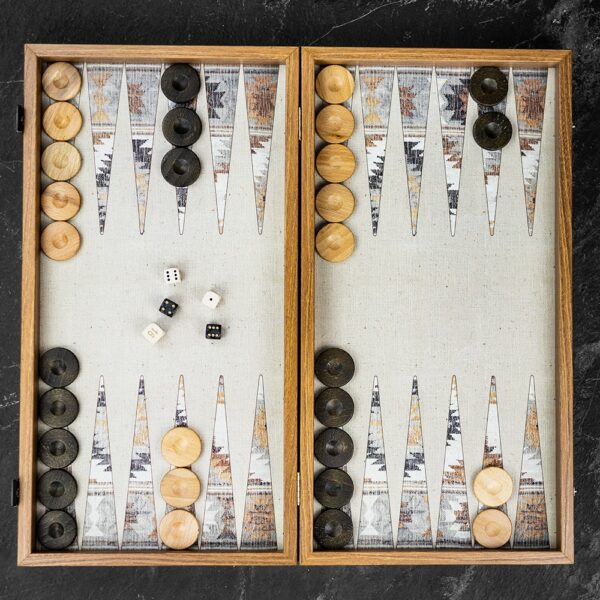 Manopoulos Bohemian Backgammon Set - Tournament  - add a Personalised Brass Plaque