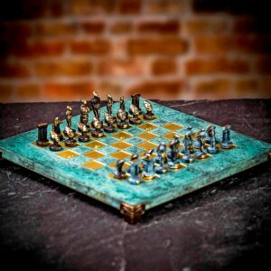 Manopoulos Cycladic Art Chess Set - Small  - can be Engraved or Personalised