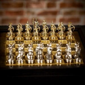 Manopoulos Greek Archers Chess Set - Small  - can be Engraved or Personalised